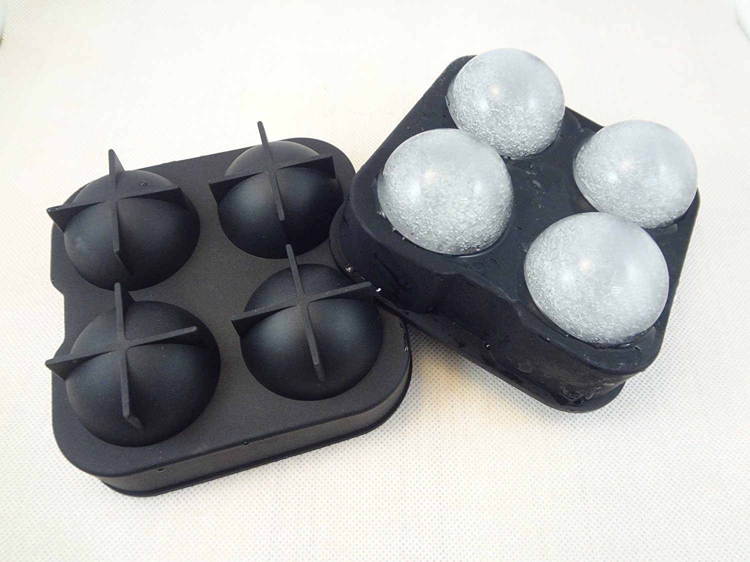 4 Ball Round Ice Ball Maker Sphere Tray Silicone Mold Cube For Cocktails J4A1 